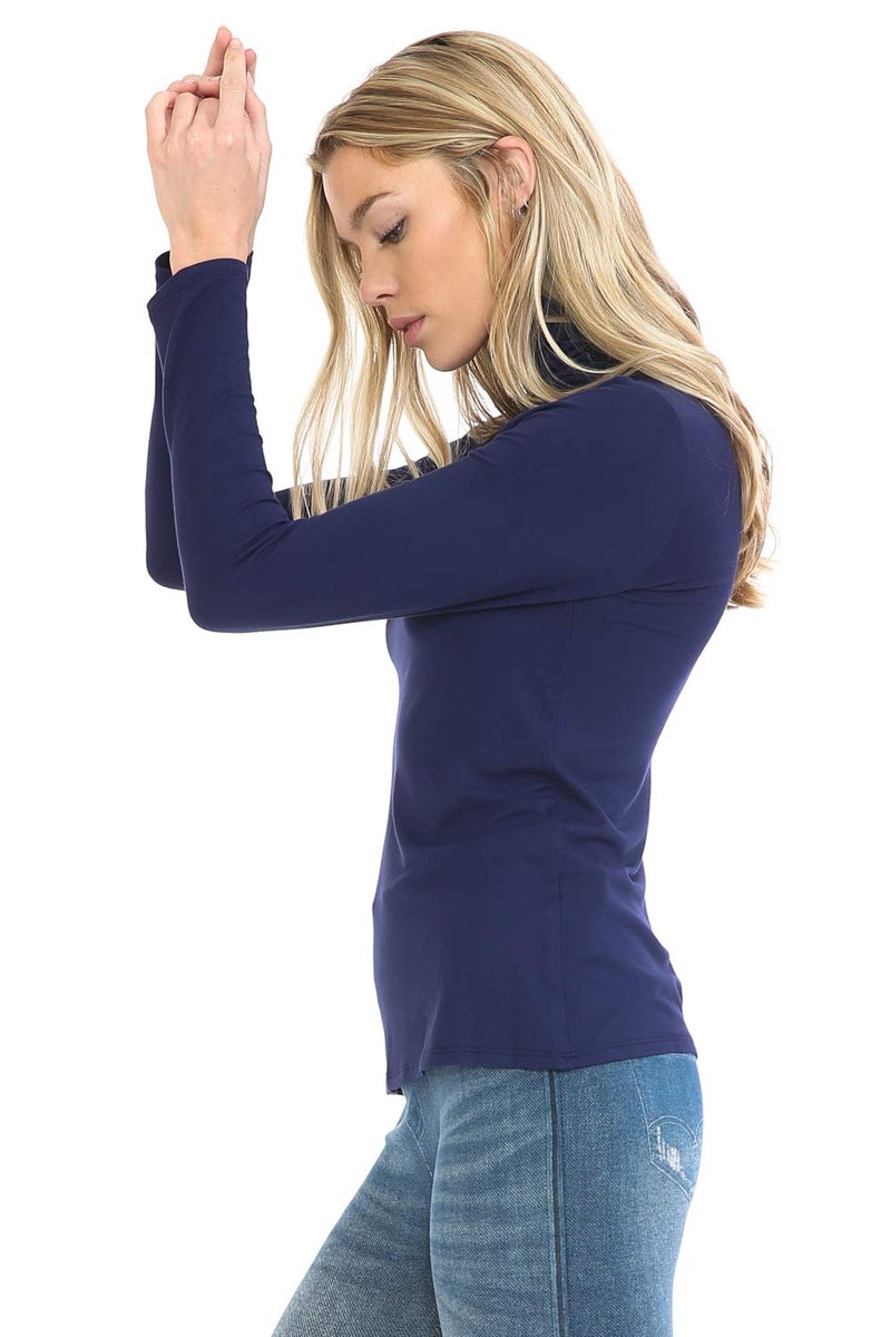 MINEFREE Women's Lightweight Long Sleeve Turtleneck Top Pullover Sweater ESTATEBLUE 3XL - Image 3